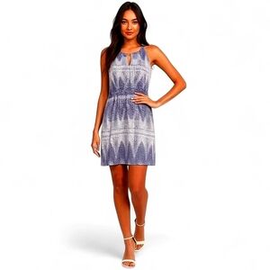 Chic By Jacob Blue Geometric Dress Small